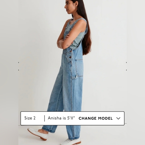 Madewell Pants - Madewell denim oversized carpenter overalls - sz XS